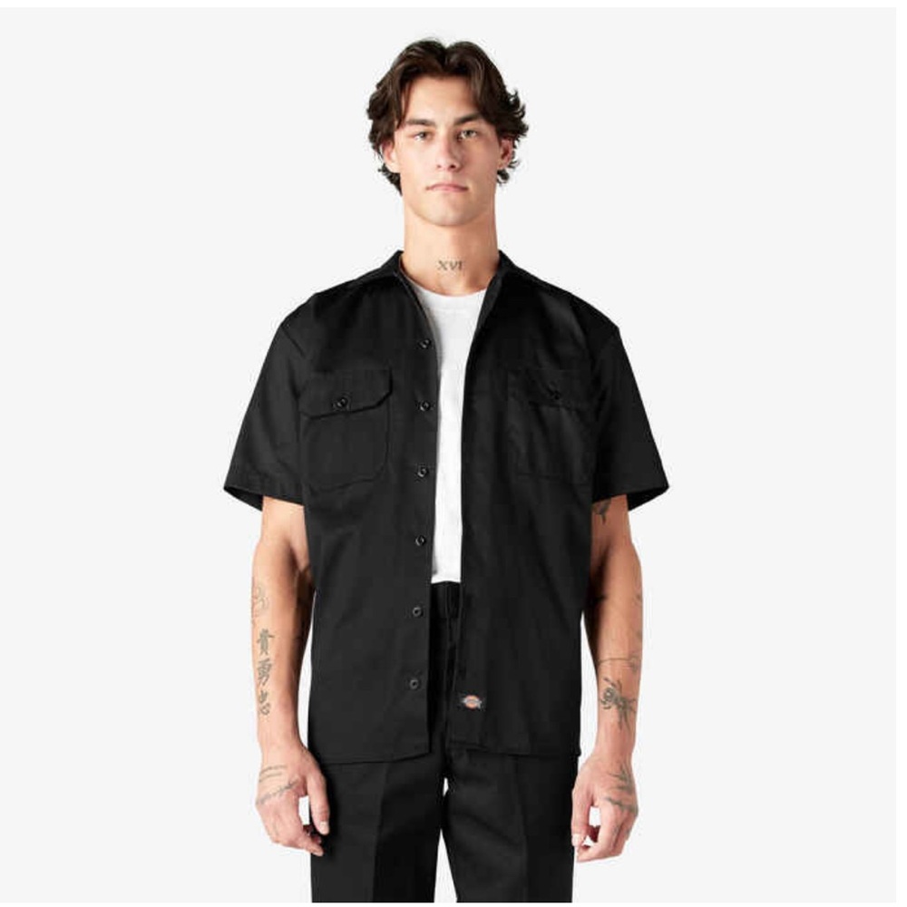 NWOT Dickies Black Short Sleeve Work Shirt